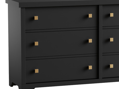 Sumatra 6-Drawer Dresser 3D Model
