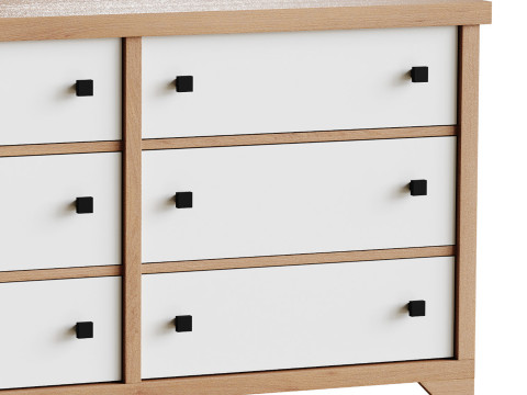 Sumatra 6-Drawer Dresser 3D Model
