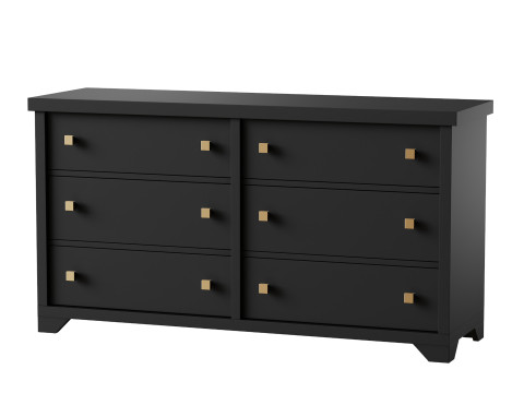Sumatra 6-Drawer Dresser 3D Model