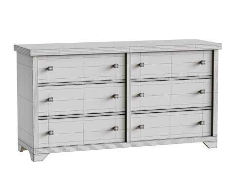 Sumatra 6-Drawer Dresser 3D Model