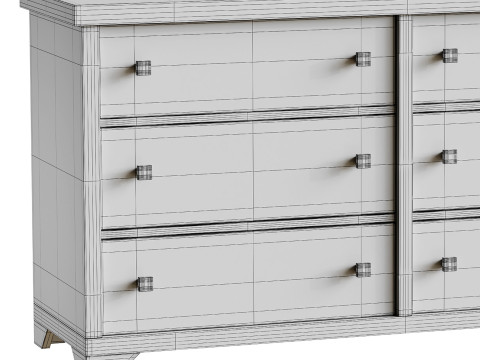 Sumatra 6-Drawer Dresser 3D Model