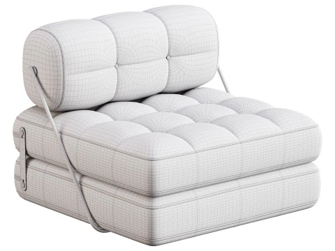 TALIA BOUCLE LOUNGE CHAIR 3D Model