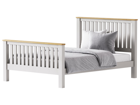Uhomepro Gray Full Size Bed Modelo 3D