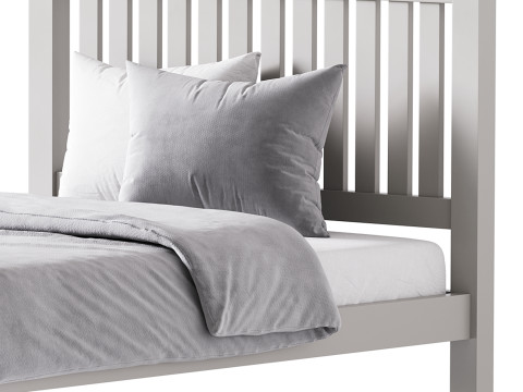 Uhomepro Gray Full Size Bed Modelo 3D