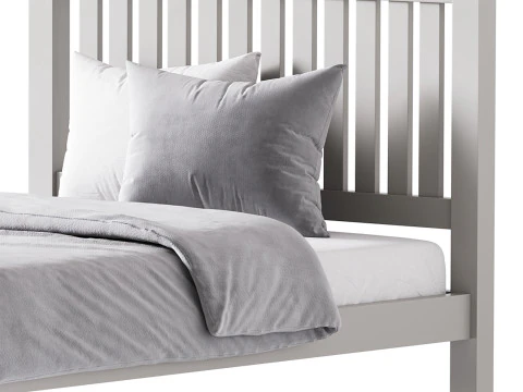 Uhomepro Gray Full Size Bed 3D Model