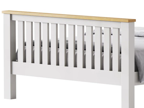 Uhomepro Gray Full Size Bed 3D Model