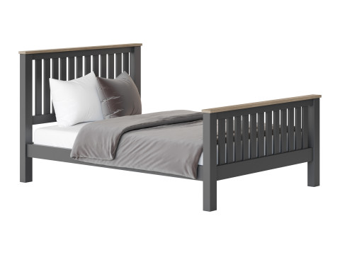 Uhomepro Gray Full Size Bed Modelo 3D