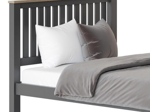 Uhomepro Gray Full Size Bed Modelo 3D