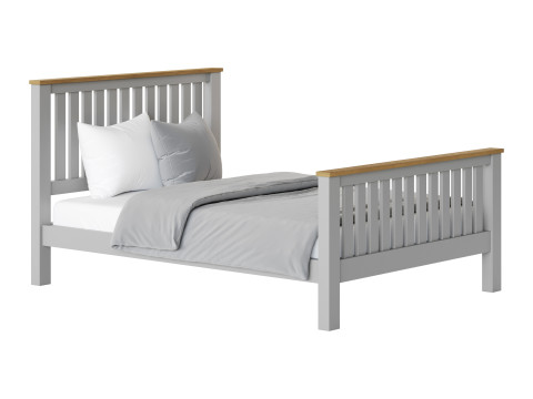 Uhomepro Gray Full Size Bed Modelo 3D