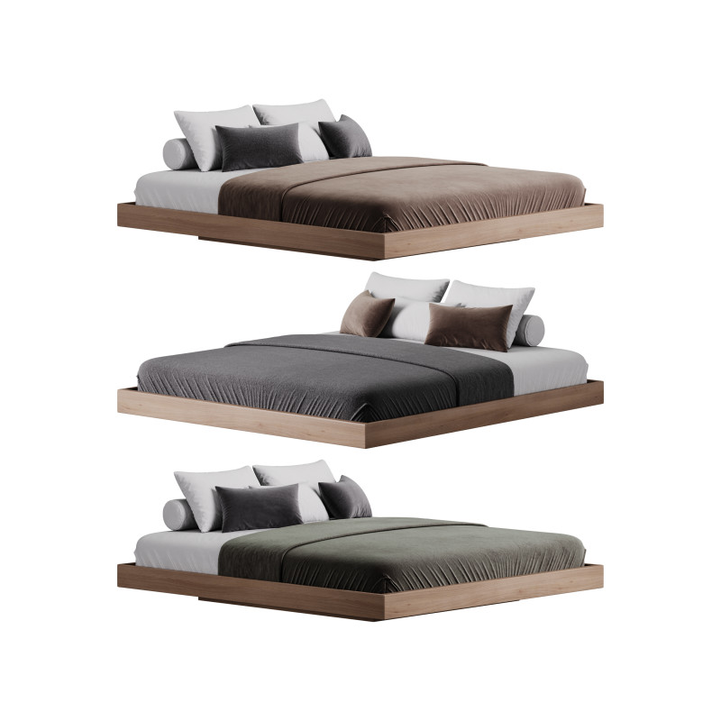 Espresso Platform Bed Model 3D .c4d .max .obj .3ds .fbx .stl .blend 