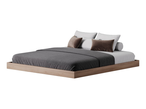 Espresso Platform Bed Model 3D