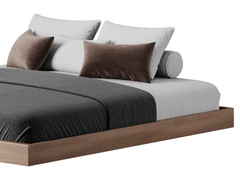 Espresso Platform Bed Model 3D