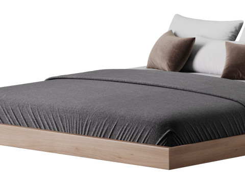 Espresso Platform Bed Model 3D