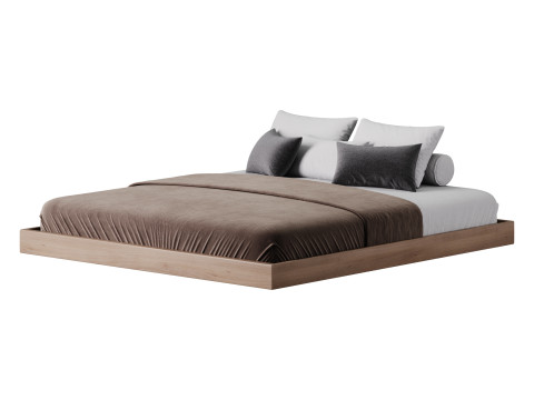 Espresso Platform Bed Model 3D