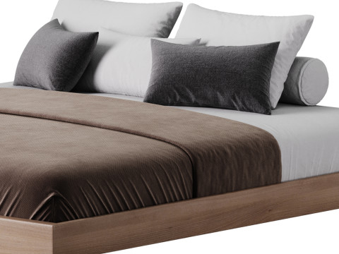 Espresso Platform Bed Model 3D