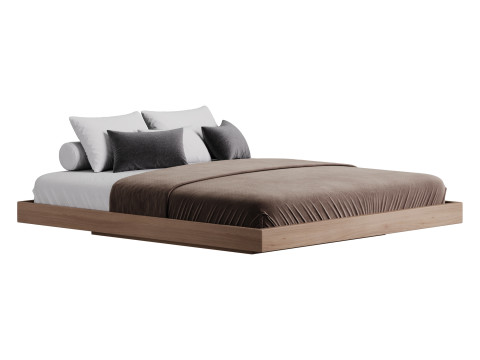Espresso Platform Bed Model 3D