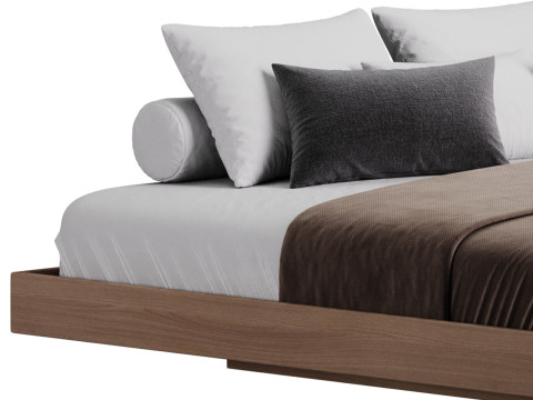 Espresso Platform Bed Model 3D
