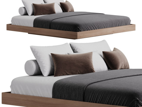 Espresso Platform Bed Model 3D