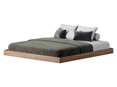 Espresso Platform Bed Model 3D