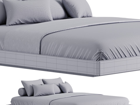 Espresso Platform Bed Model 3D