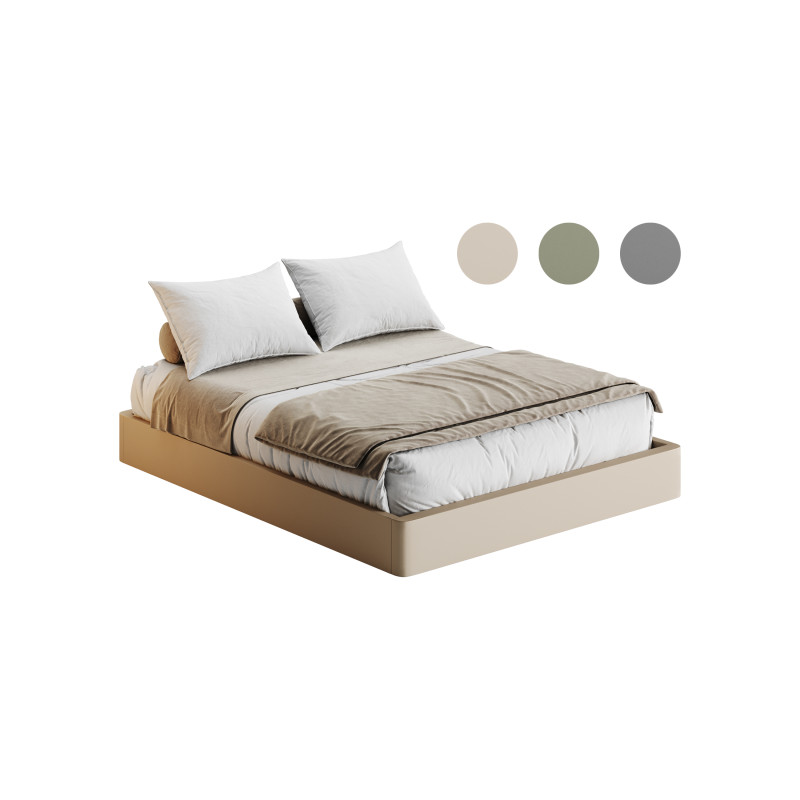 Grey Platform Bed Modelo 3D .c4d .max .obj .3ds .fbx .stl .blend 