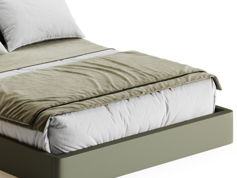 Grey Platform Bed Modelo 3D