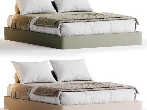 Grey Platform Bed Modelo 3D