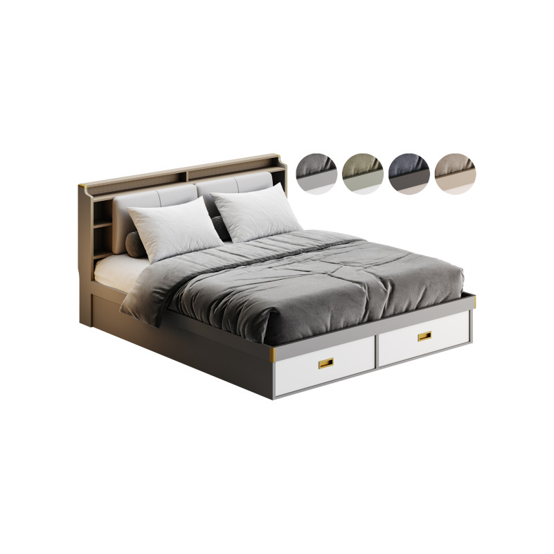 Headboard Standard Bed 3D Model .c4d .max .obj .3ds .fbx .stl .blend 