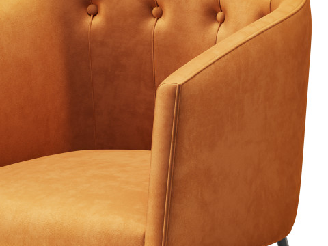 Aurelie Tub Chair in Emerald Green Velvet Model 3D