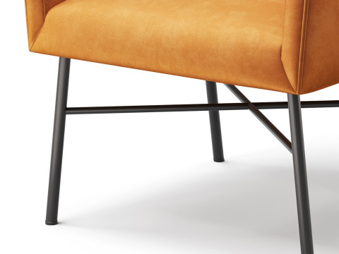 Aurelie Tub Chair in Emerald Green Velvet Model 3D