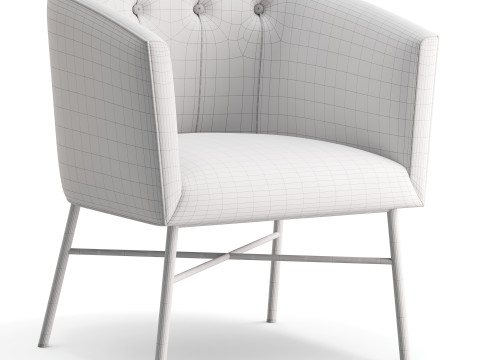 Aurelie Tub Chair in Emerald Green Velvet Model 3D
