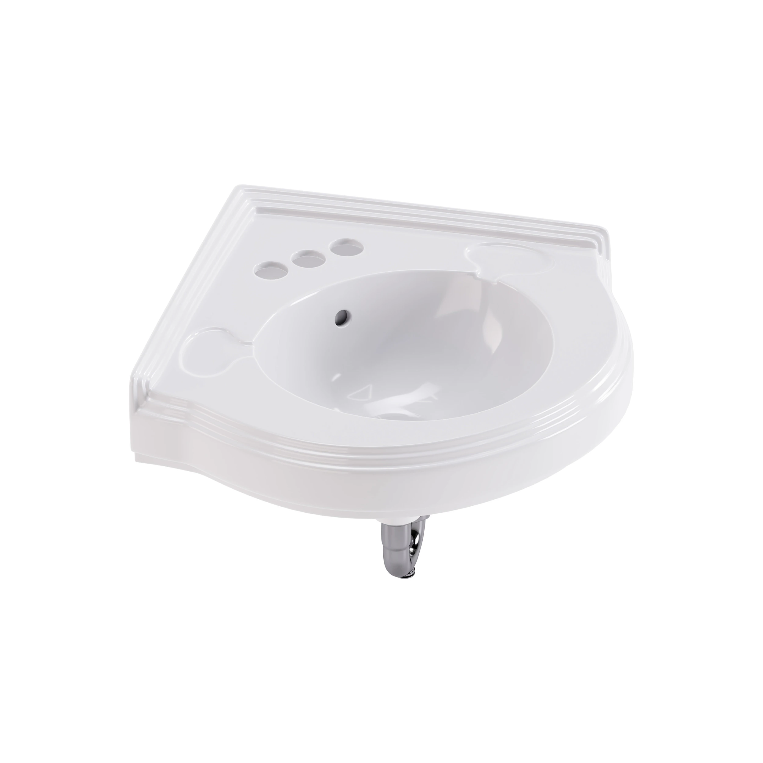 Bathroom Corner Sink White 3D Model .c4d .max .obj .3ds .fbx .stl .blend 