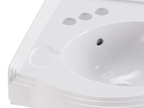 Bathroom Corner Sink White 3D Model