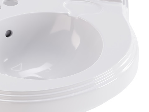 Bathroom Corner Sink White Model 3D