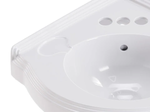 Bathroom Corner Sink White 3D Model