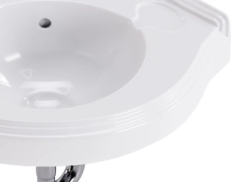 Bathroom Corner Sink White 3D Model
