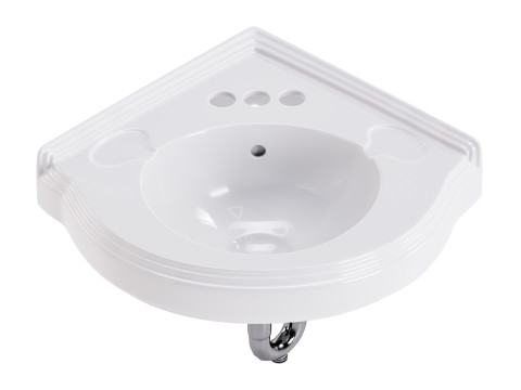 Bathroom Corner Sink White Model 3D