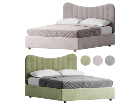 Bed LINE BEIGE by Romatti 3Dモデル