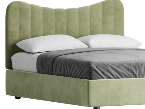 Bed LINE BEIGE by Romatti 3D Model