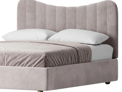 Bed LINE BEIGE by Romatti 3D Model