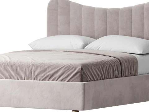 Bed LINE BEIGE by Romatti 3D Model