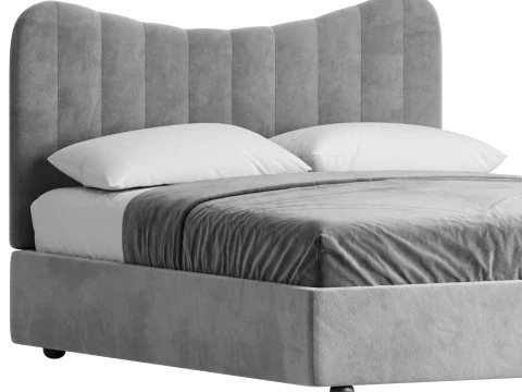 Bed LINE BEIGE by Romatti 3D Model