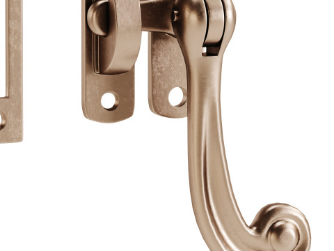 Black Window Sash Door Lock 3D Model