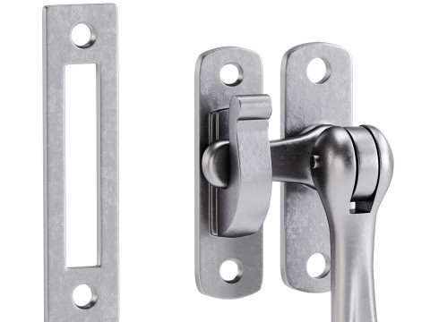 Black Window Sash Door Lock 3D Model