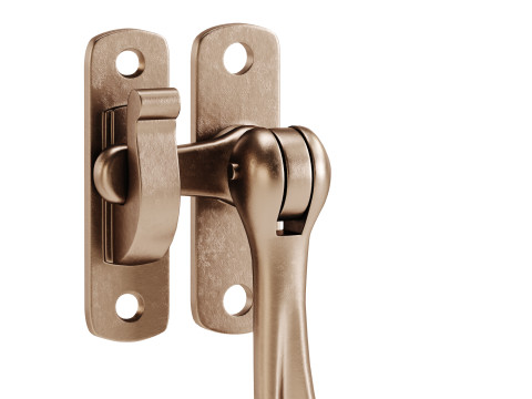 Black Window Sash Door Lock 3D Model