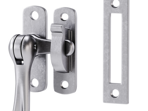 Black Window Sash Door Lock 3D Model