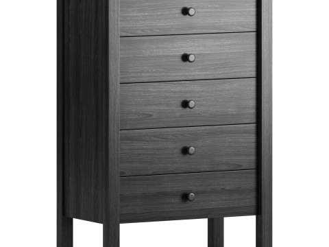 Calistoga 5 Drawer Tallboy Dresser 3D Model