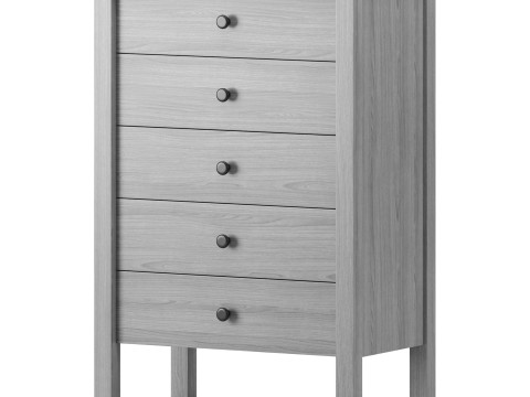 Calistoga 5 Drawer Tallboy Dresser 3D Model