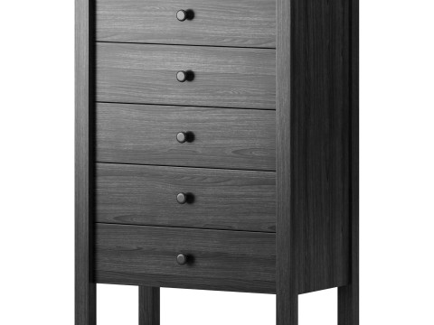 Calistoga 5 Drawer Tallboy Dresser 3D Model