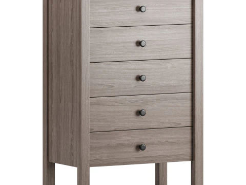 Calistoga 5 Drawer Tallboy Dresser 3D Model